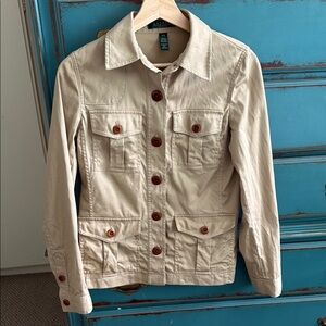 Ralph Lauren Petite Safari Jacket Size S Missing Belt
